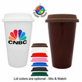 10 Oz. Brown Double Wall Ceramic Tumbler - 4 Color Process
